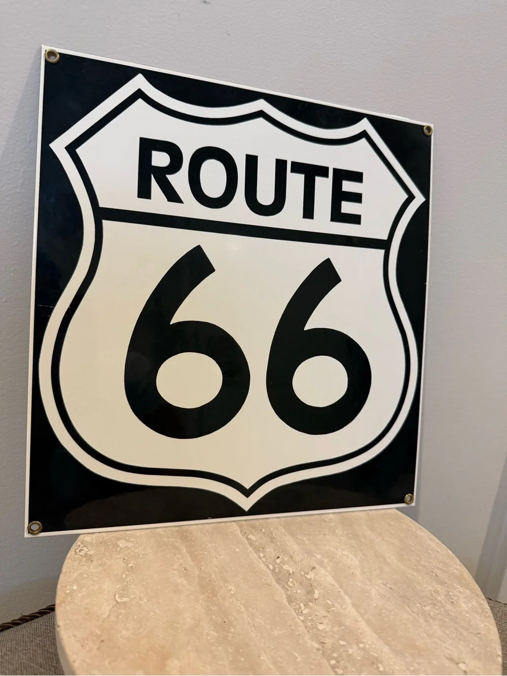 Vintage Porcelain Sign Ande Rooney Route 66 12